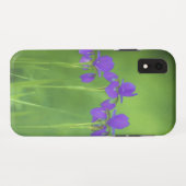 パープルアイリス絵画ズ – オリジナルフラワーアート Case-Mate iPhoneケース (裏面(横))