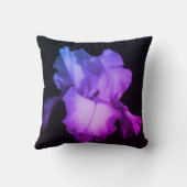 パープルアイリス花の写真 クッション (裏面)