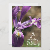 パープルアイリス追悼式のご案内 招待状 (正面)