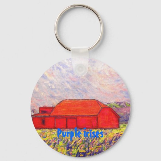 パープルアイリス キーホルダー (正面)