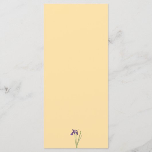 パープルアイリス&バターイエローウォーター結婚カラー メニュー (裏面)