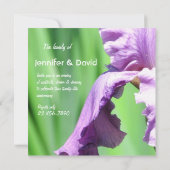 パープルアイリス 結婚記念日 招待状 (裏面)