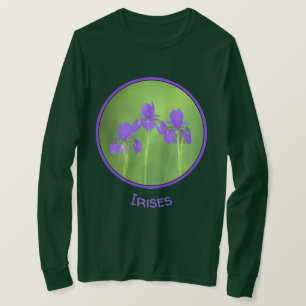 パープルアイ絵画リスオリジナルフラワーアート Tシャツ