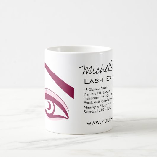 パープルアイ長まつげラッシュエクステンションのアイコン コーヒーマグカップ (中央)