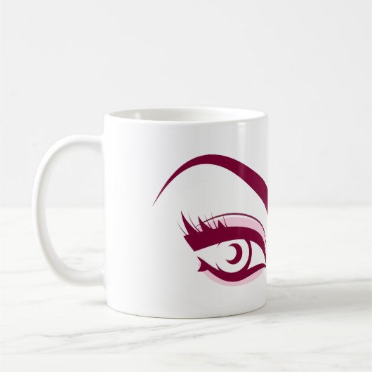 パープルアイ長まつげラッシュエクステンションのアイコン コーヒーマグカップ (左)