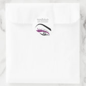 パープルアイ長まつげラッシュエクステンションのアイコン ラウンドシール (バッグ)