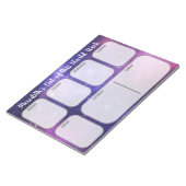 パープルアウターパーソナライズされたスペースナイトスカイプランナー ノートパッド (アングル)