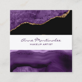 パープルアガテスクエアビジネスカード スクエア名刺