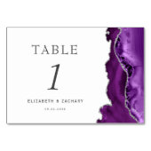 パープルアガテ結婚シルバー テーブルナンバー (正面)