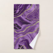 パープルアガテ金ゴールドグリッターグラム#1 バスタオルセット (ハンドタオル)