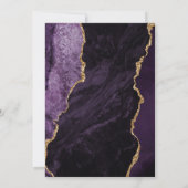 パープルアガテ金ゴールドサプライズ50th誕生日パーティー 招待状 (裏面)