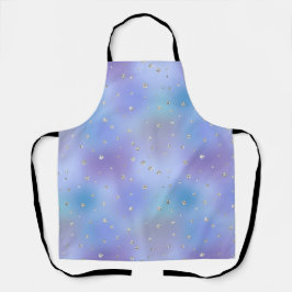 パープルアクアシルバースパークル紙吹雪 エプロン