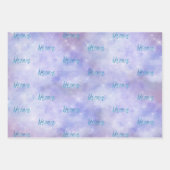 パープルアクアドリーム金ゴールドドラゴンフライ ラッピングペーパーシート (正面2)