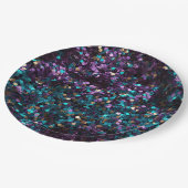 パープルアクアバラ金ゴールドマーメイド紙吹雪 ペーパープレート (アングル)