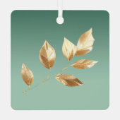 パープルアクアブルー金ゴールドミント蝶 メタルオーナメント (裏面)