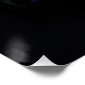 パープルアクアマスカレードマスクマルディグラスドラマ ポスター (コーナー)