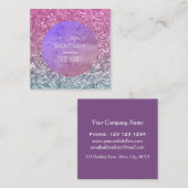 パープルアクアマリンスパークリーグラモール スクエア名刺 (正面/裏面)