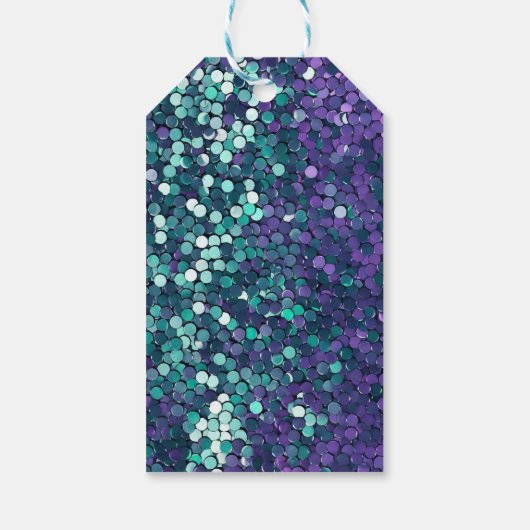パープルアクアマーメイドスパークル ギフトタグ (裏面)