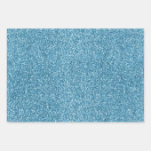 パープルアクア金ゴールドスパークルユニコーン ラッピングペーパーシート (正面3)