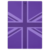 パープルアクセントユニオンジャックデコール クリップボード (裏面)