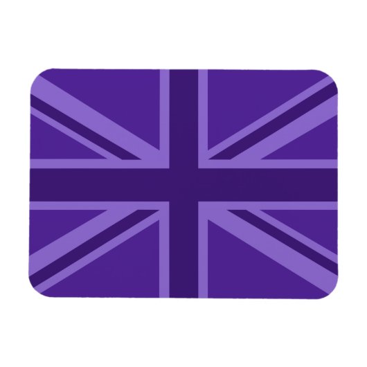 パープルアクセントユニオンジャックデコール マグネット (横)