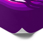 パープルアクソロトルプリント ポスター (角)