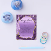 パープルアゲートの偽のホイルフライヤー チラシ (シングル)