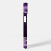 パープルアゲートジオードモノグラム名金ゴールドグリッター Case-Mate iPhoneケース (裏面 / 右)