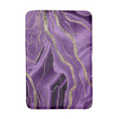 パープルアゲート金ゴールドグリッターグラム#1 バスマット (正面縦)