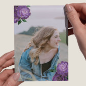 パープルアゲート フォト 卒業パーティー 招待状