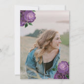 パープルアゲート フォト 卒業パーティー 招待状 (裏面)