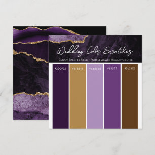 パープルアゲ結婚ートカラーパレット招待状 招待状