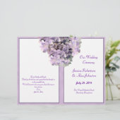 パープルアジサイテンプレート結婚式 プログラム (スタンド正面)