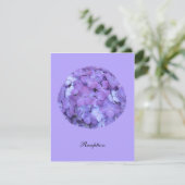 パープルアジサイ披露宴結婚式招待状 招待状 (スタンド正面)