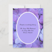 パープルアジサイ披露宴結婚式招待状 招待状 (裏面)