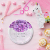 パープルアジサイ結婚ズコレクション紙プレート ペーパープレート (パーティー)