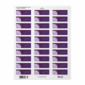 パープルアジサイ結婚プラム差出人住所 ラベル (フルシート)