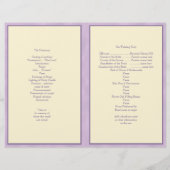 パープルアジサイ結婚式 プログラムオフホワイト (裏面)