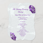 パープルアジサイ結婚式 プログラムテンプレート プログラム (正面/裏面)