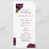 パープルアジサイ結婚式 プログラム (正面/裏面)