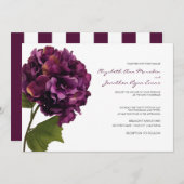 パープルアジサイ – フローラ結婚式招待状 招待状 (正面/裏面)
