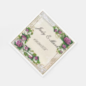 パープルアジサイ&レース紙ナプキンス スタンダードランチョンナプキン (角)