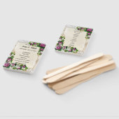 パープルアジサイ&レース結婚式 プログラム ハンドファン (組立なし)