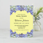 パープルアジサイonイエローブライダルシャワー 招待状 (スタンド正面)