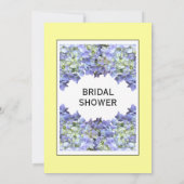 パープルアジサイonイエローブライダルシャワー 招待状 (裏面)