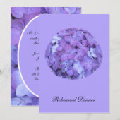 パープルアジランゲアリハーサルディナー招待状 招待状 (正面/裏面)