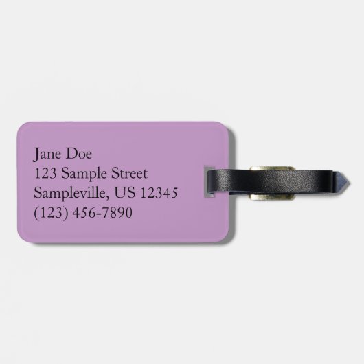 パープルアスター花アット山レイニア ラゲッジタグ (裏面横)