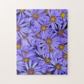 パープルアスター花at RHS Garden Wisley ジグソーパズル (縦)