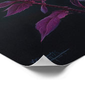 パープルアスティルベフラワーアートプリントポスター ポスター (角)