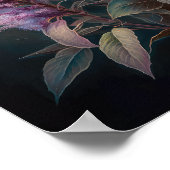 パープルアスティルベフラワーアートプリントポスター ポスター (角)